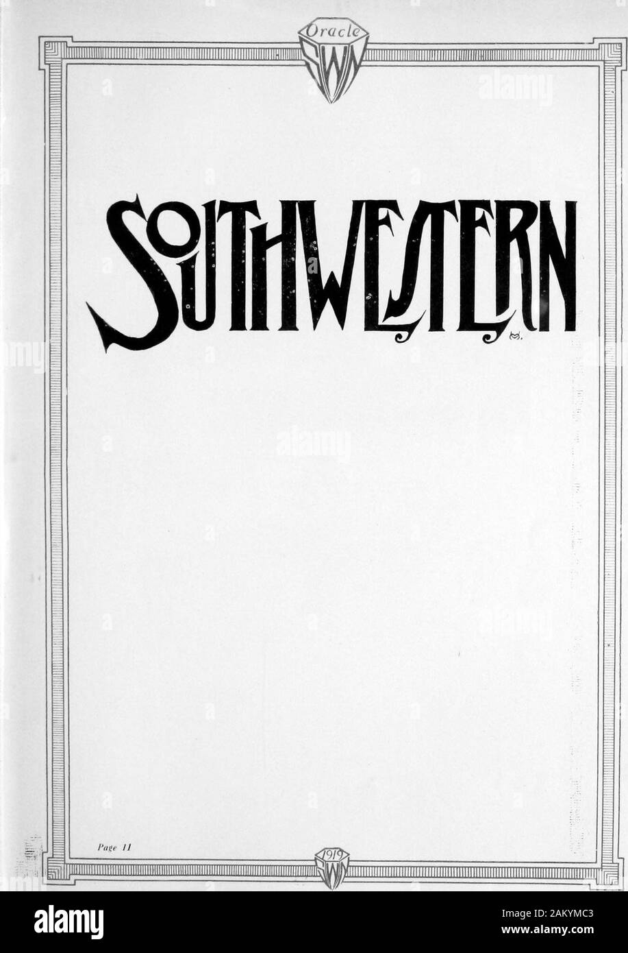 Oracle, der. Gedruckt von Der Weatherford DemocratWeatherford, Okla. Gravuren Gravur BySouthwestern Co Fort Worth, Tex Diese volumeof presenitng OREWORD In der Oracle die Klasse von 1919 tut dies mit der Hoffnung, dass Es iswhat haben wir versucht, es zu machen, ein Buch, das Vertreter der süd-westlichen Normal und Südwesten - ern Geist und servein Die Zukunft lebendig mem-ories des Jahres 19 Hun halten - dred Neunzehn. Diese Seite wurde absichtlich leer gelassen. Ii. (ILlttsses IIL JBit^ IV. & Wjat" ZRtMHtS VI. ^^ VII xjriet pfc Diese Seite wurde absichtlich leer gelassen. Buchen SIE EINE INHALT SouthwesternFaculty/" " • Stockfoto