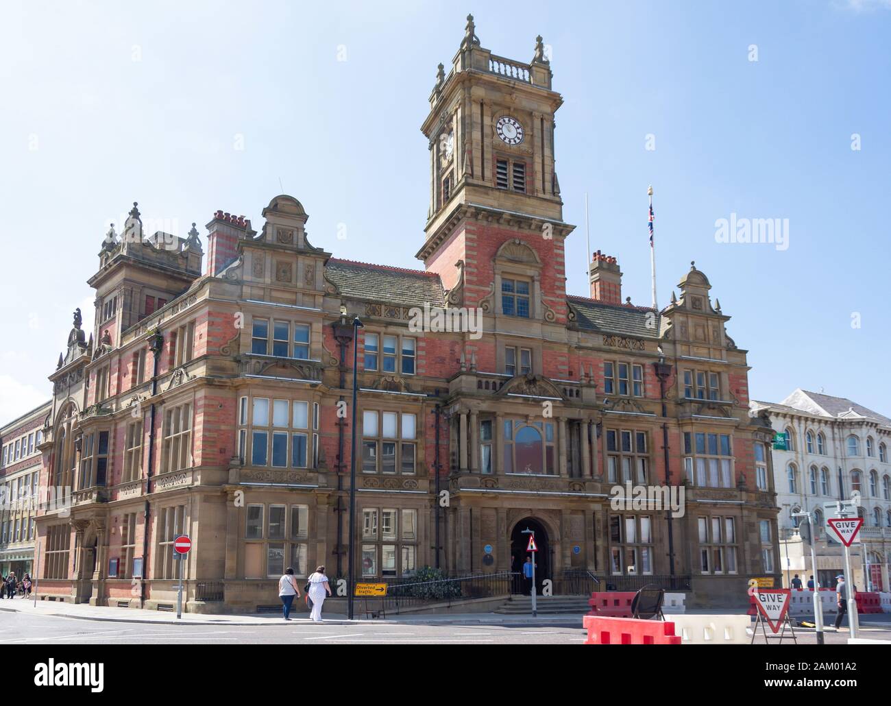 Blackpool Town Hall, Talbot Square, Blackpool, Lancashire, England, Großbritannien Stockfoto