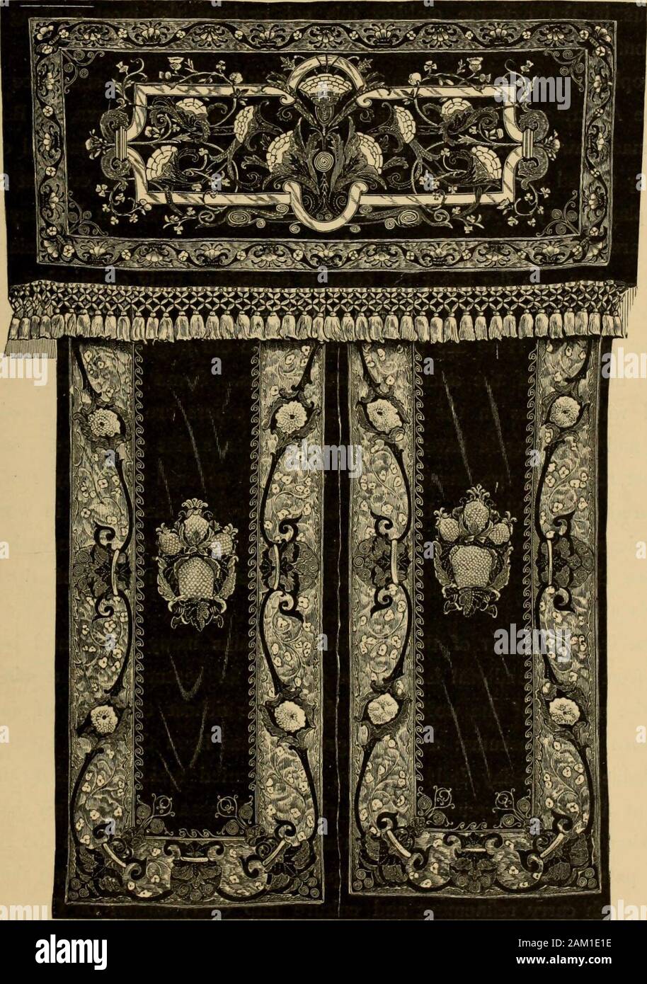 Beispiele für Haushalt Geschmack. Edle - arbeiten. Diese Schule, die vor kurzem von der Prinzessin von Schleswig-Holstein undandere adligen Damen gegründet, unter der Schirmherrschaft der Königin, hat für sein Objekt therevival der berühmten Stickereien und andere Arbeiten der Nadel für die thewomen von England so vor drei Jahrhunderten berühmt waren. Es wird sich in Erinnerung werden-, die zu dieser Zeit in England hatte den Ruf, die finestecclesiastical Gewänder in der Welt. Aber mit dem Zerfall der Kirche camea entsprechenden Dekadenz in der Nachfrage nach Stickerei und somit die Bestellungsgemäße verfiel. Vor allem aufgrund der Stockfoto