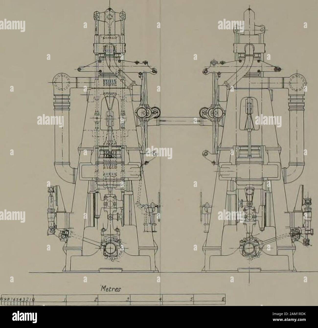 Dieselmotoren für Land- und Meeresressourcen. Abb. 130.-S5 (1 B.H.P. Wps-i-------." Juiikci jMoi in. Dipscl Engiiii?. [Auf Seite 262. M Stockfoto