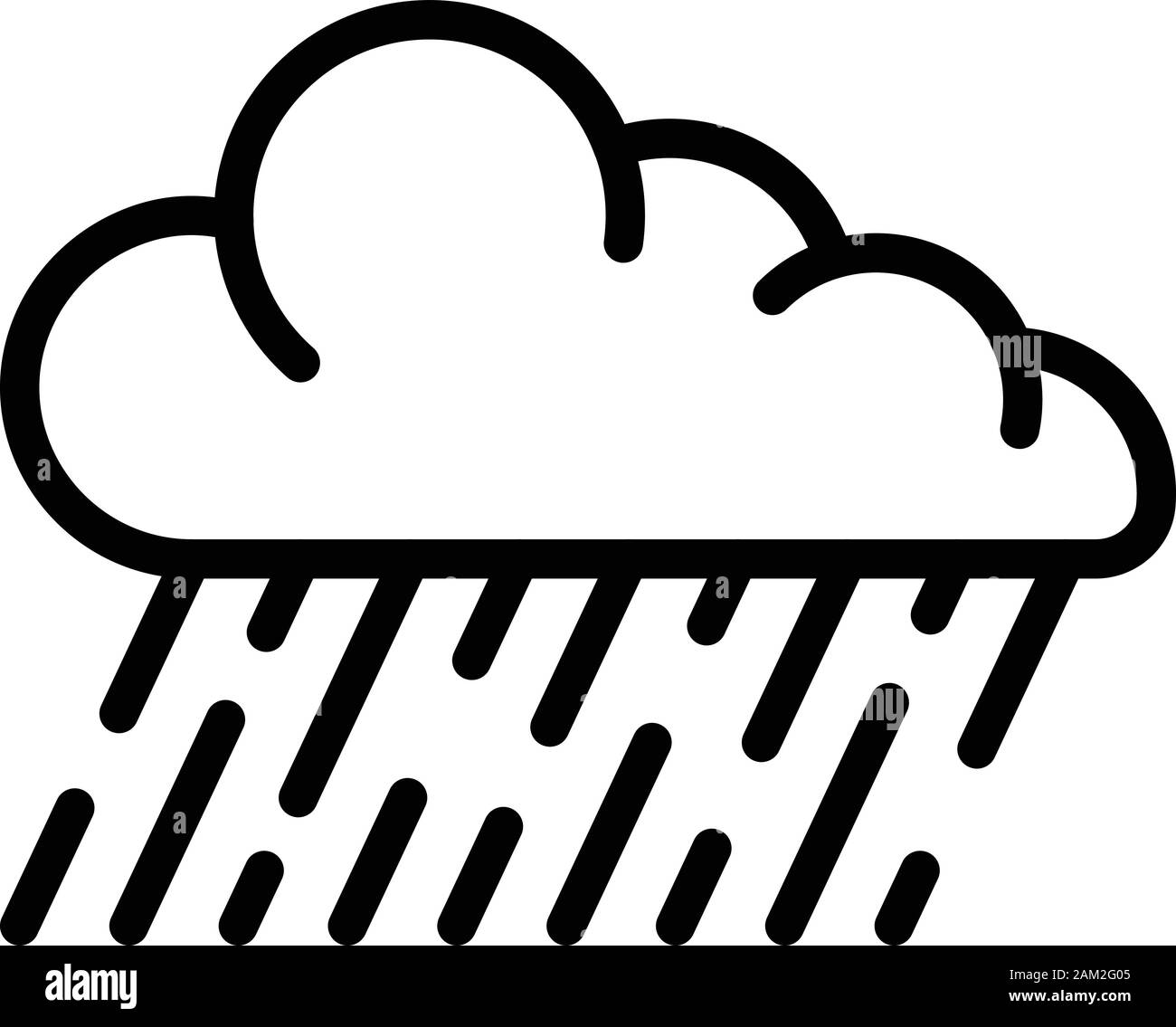 Symbol Regenwolke Der Saison Outline Stil Stock Vektorgrafik Alamy