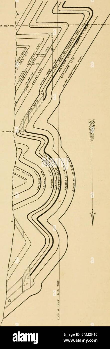 Die Berichte der Inspektoren der Minen der Steinkohle Regionen von Pennsylvania für das Jahr 1884. Von, durch meine Autos zerkleinert, gemahlen bv machinerj ^ auf der Oberfläche. 462 2552 1 1 632 1 34 264 44 U-Bahn gebrochen. . Fallen Wellen, fiel Pisten. l 15 1 24 Brechen von Seilen oder Ketten,. . 1 2 Explosionen von Strahlmittel,. Verschiedenes, 12 Summen 15 18 20 19 15 87 TABI/E. t. tj 00 u u A® EM 05 0i2j2ta; ^m Jahre. 5^ Sa 5 p a, ist. -3 outpu, krank Toi .3^ iC s | l3g Sx! 0 0 0 c 0 o-o^0 F H H H H 1875, 7 10 14 5 3 2828271424 4,6265,500 5,8476,0006,242 64,58152,126 58,54787 Stockfoto