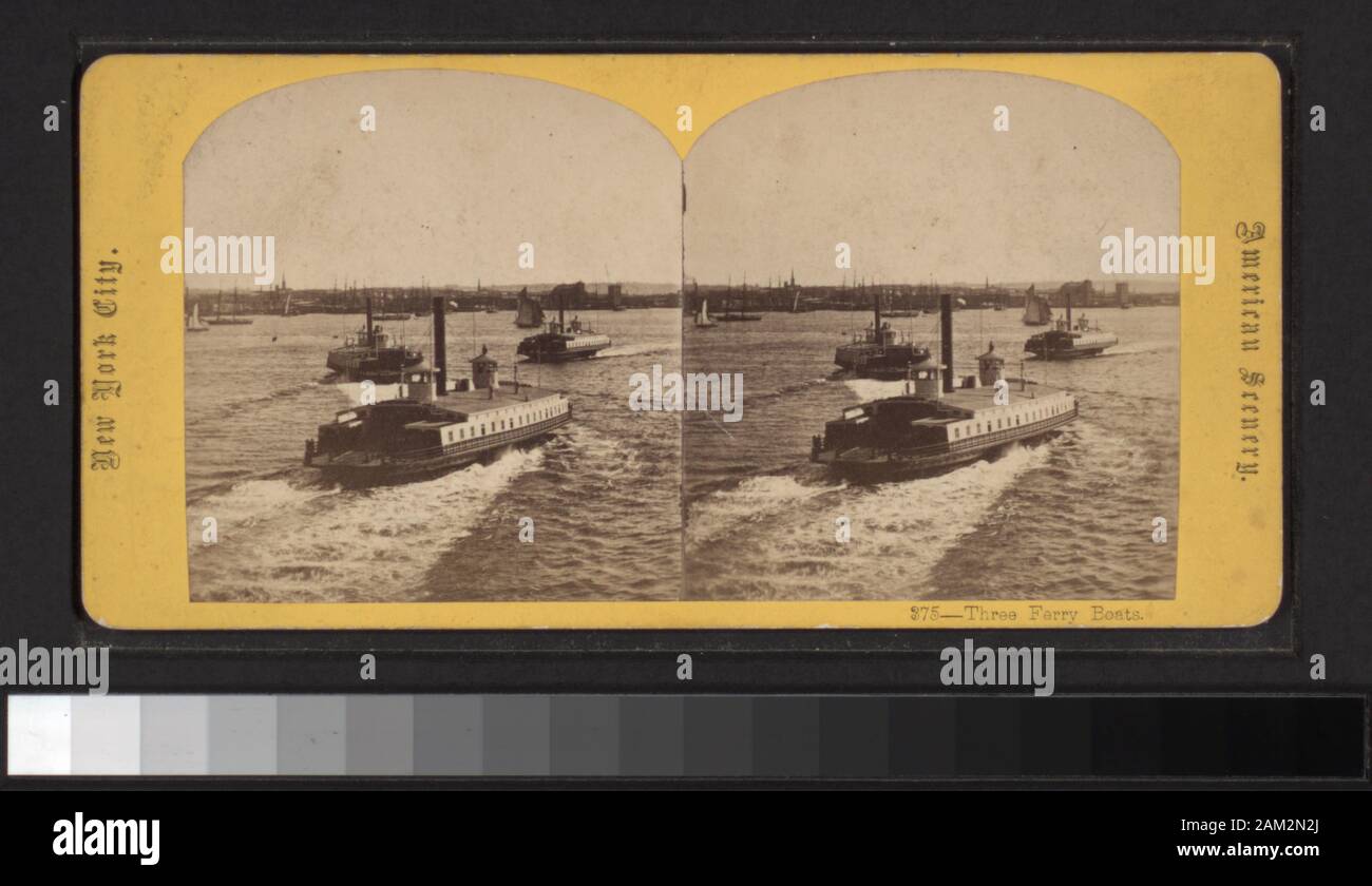 Drei Fähren drei Fähren.; drei Fähren. Stockfoto