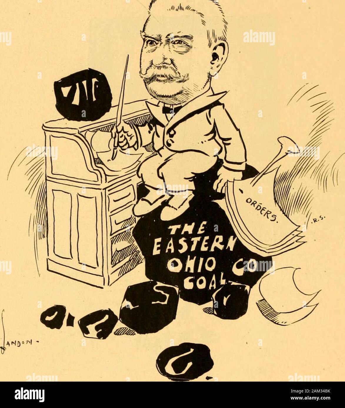 Clevelanders' wie wir sehen 'em;" eine Galerie von Pen Skizzen in Schwarz und Weiß. Samuel De Graw CaJe 215.^/A^^-U^,. E. J. Evans der östlichen Ohio Coal Company 21 G Stockfoto