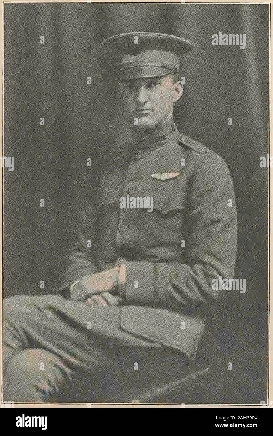 New England aviators 1914-1918; ihre Portraits und ihre Aufzeichnungen. 9, 1918, 7. Juli in England landete, wurde Frankreich Juli 10 gesendet, mit zwanglosen Offiziere; der 3d Luftfahrt Anweisung Center, Juli 17. bis 10.08.1918; er die Schule der Antenne Gun-nery in St.-Jean-de-Monts, von Nov. 10 bis Okt. 25 besucht, war madeStaff Pilot, 2 d Luftfahrt Anweisung Center, August 25, 1918, servinguntil Okt. 9, 1918. Er diente mit dem 12 Aero Squadron, 1 stCorps Beobachtung Gruppe, von Okt. 10 bis Nov. 22, 1918 Argonne-Meuse andtook Teil in der Offensive von Okt. 10 bis Nov. 11. Er war an t Stockfoto