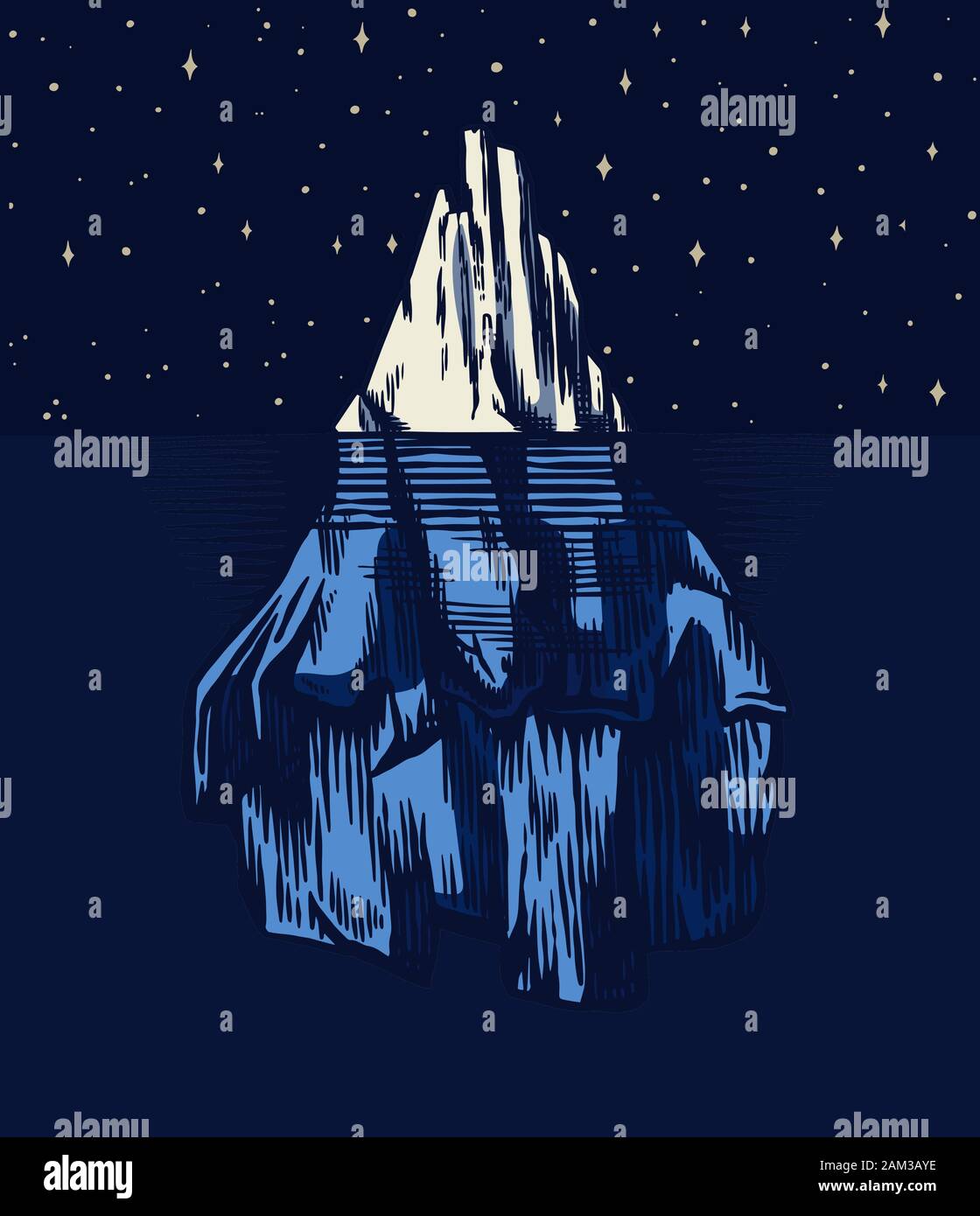 Eisberg im Ozean. Ein großes Stück Gletscher floating im Norden Wasser