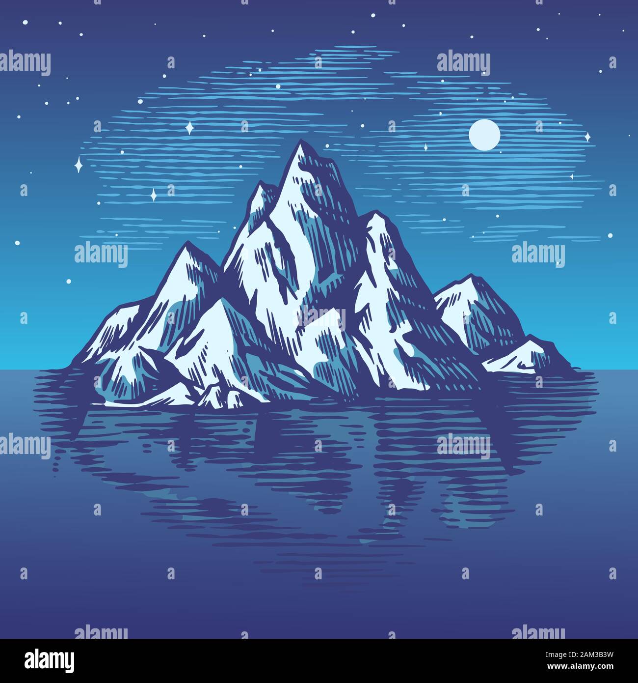 Eisberg im Ozean. Ein großes Stück Gletscher floating im Norden Wasser