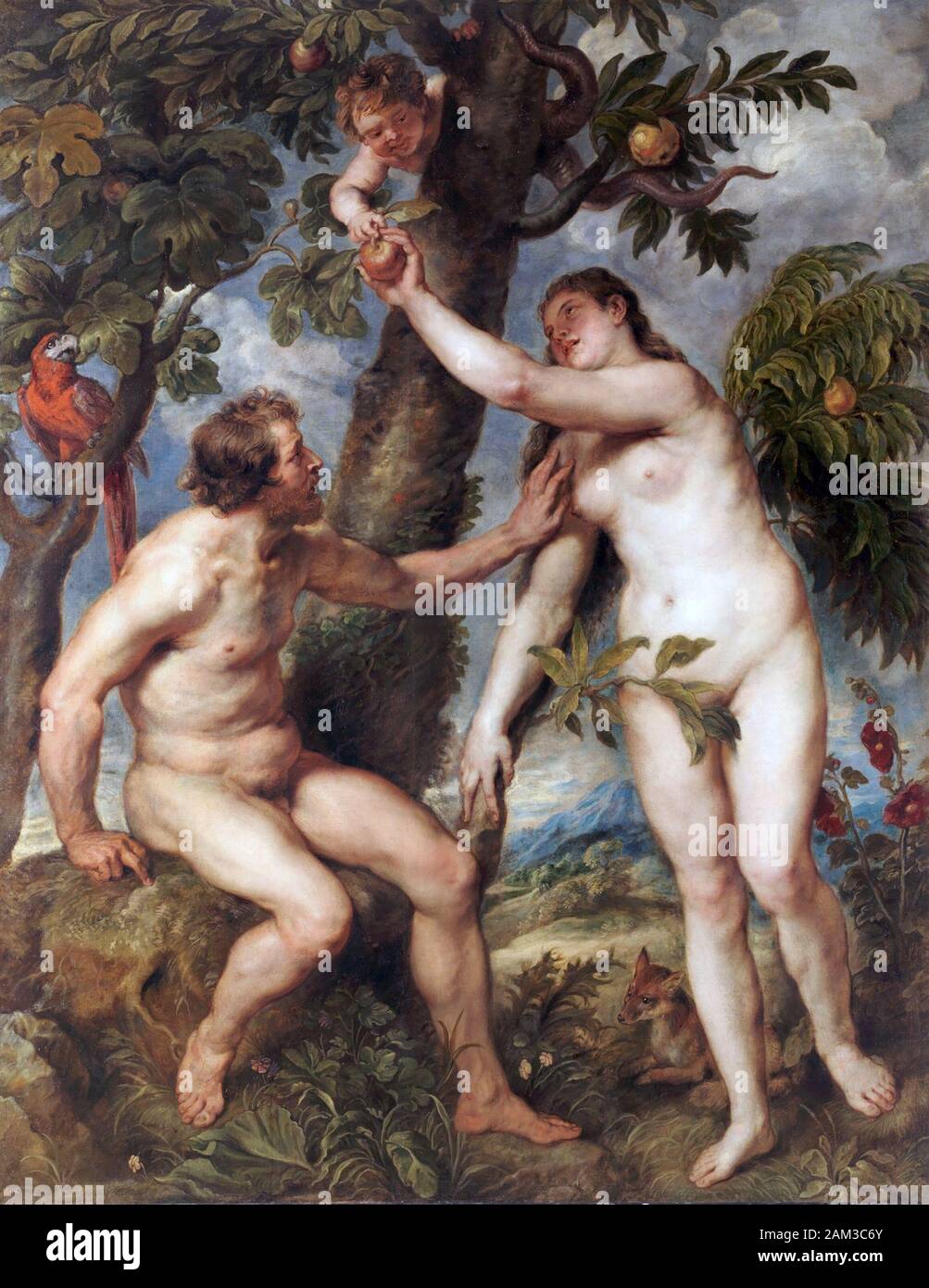 Peter PAUL RUBENS (1577-1640) flämischer Künstler des Barock. "Der Fall Des Menschen" 1628-9. Stockfoto