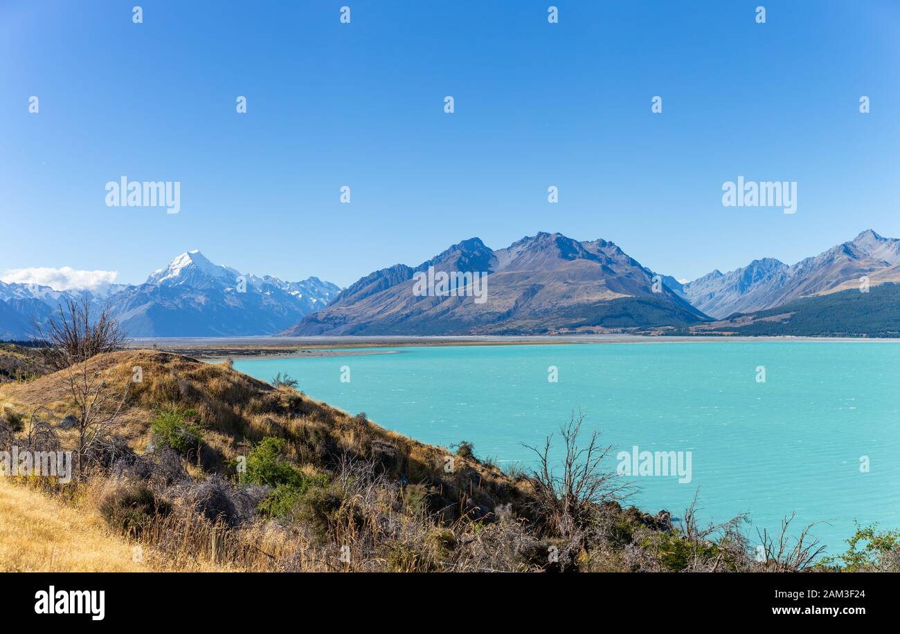 Aoraki Mount Cook Stockfoto