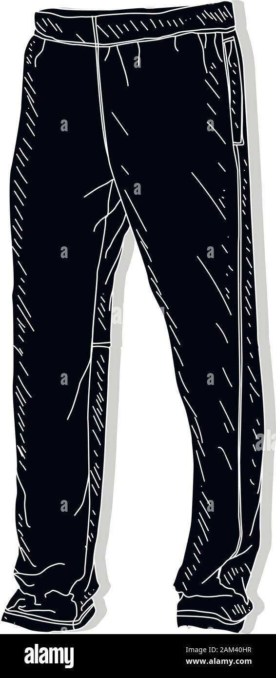 Sport Hose. Sport Hosen vectot Abbildung isoliert auf weißem bacground. Stock Vektor