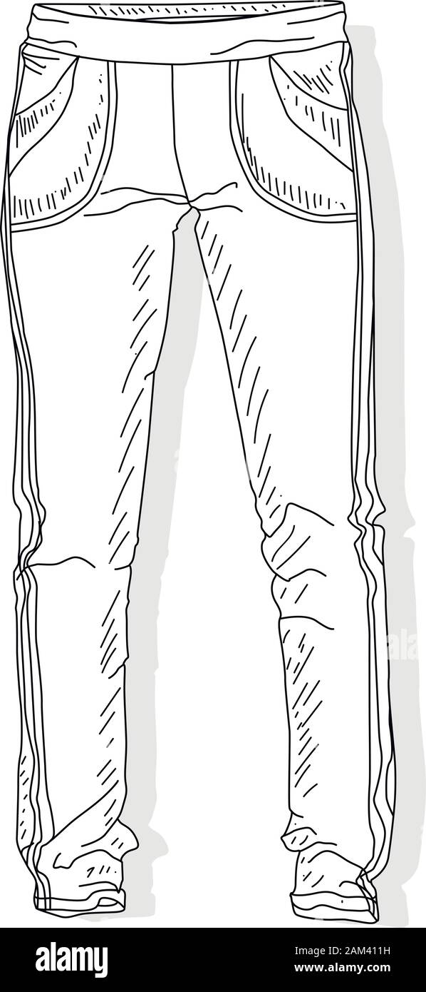 Sport Hose. Sport Hosen vectot Abbildung isoliert auf weißem bacground. Stock Vektor