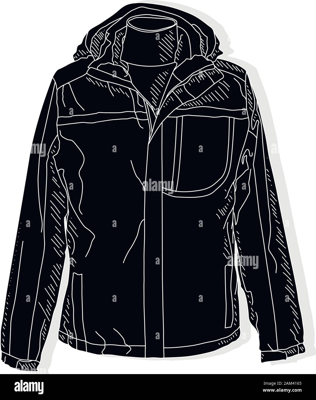 Sport Jacke. Sport Jacke mode Vector Illustration auf weißem Hintergrund. Stock Vektor