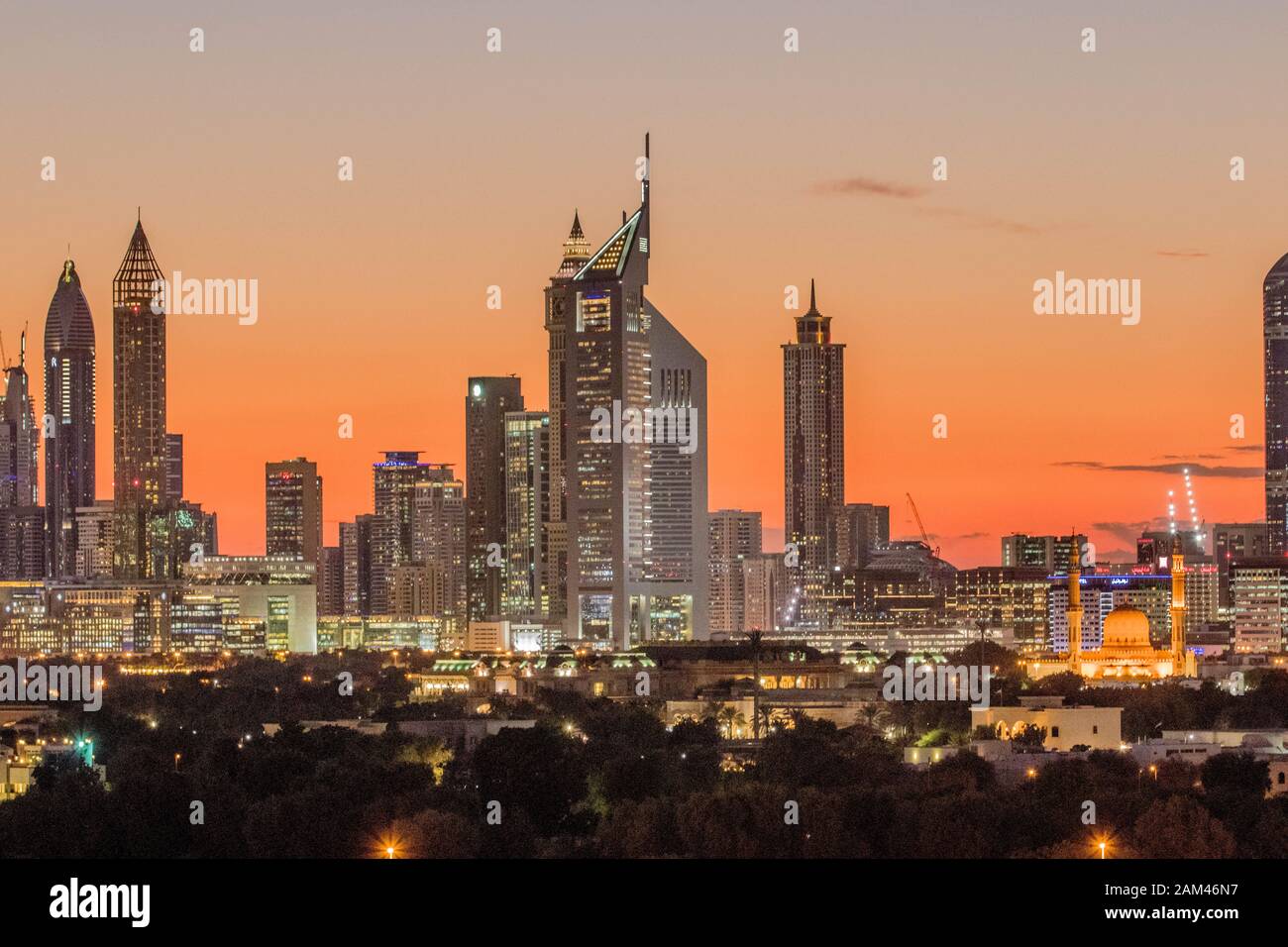 Dubai Skyline VAE Stockfoto