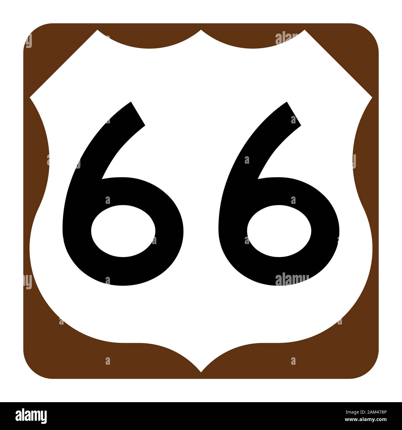 US Route 66 Zeichen Stockfoto