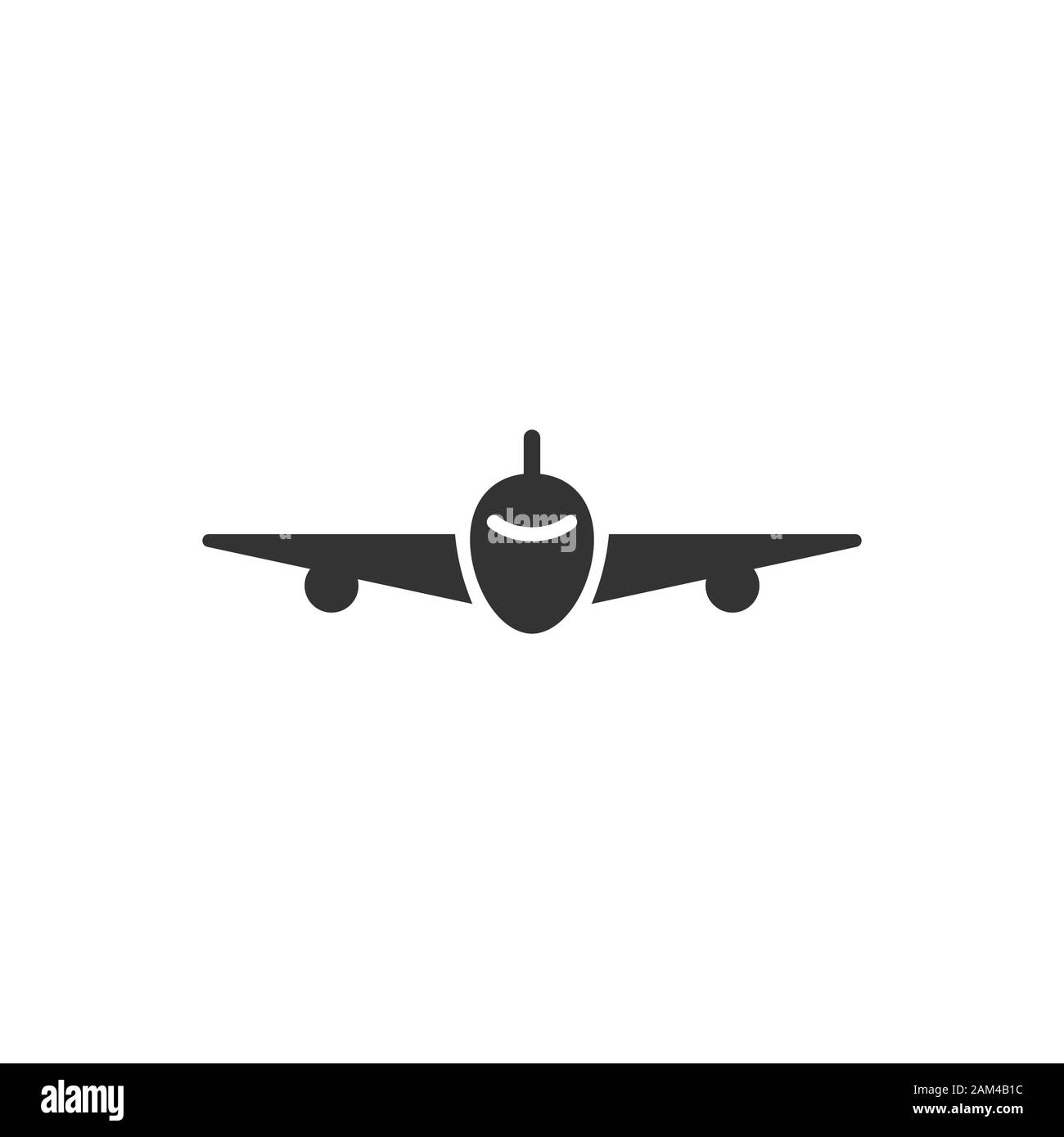 Das Symbol Ebene im flachen Stil. Flugzeug Vector Illustration auf weißem Hintergrund isoliert. Flight airliner Geschäftskonzept. Stock Vektor
