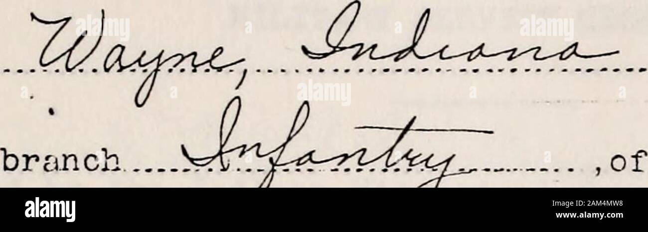 Geschichte des Allen County in der Welt Krieg. ^^^r^r-??::^^^. £ l^^^ A&lt;t. riJh^^. ^./f/. S ^.. Ty ^^U^h^^. / 4^^^^^--^ (Datum) (Rang) - eturn auf das zivile Leben (occunrtion) Home Adresse gesendet (Straße) (t o. -N) (county INDIAiNA KRIEG GESCHICHTE RECORDSMILITARY Service-datensatz vorbereitet durch die Indiana Historische Kommission als permanentr. erriOrlal zu den Indiana Soldaten und Matrosen eingeschrieben in theAmerican und Alliierten fie; htine VJorld: Kräfte während des Krieges. In ilarae tvX.^2^^/ir^^ Cd^e: ir-^&lt; r^... Jl.:. ^..^^^.^^. P^^ (Nachname) (Vorname)^(Vorname) Datum und Ort der Geburt^^^^^..!^.?.^ f4V?:&lt;t&lt Stockfoto