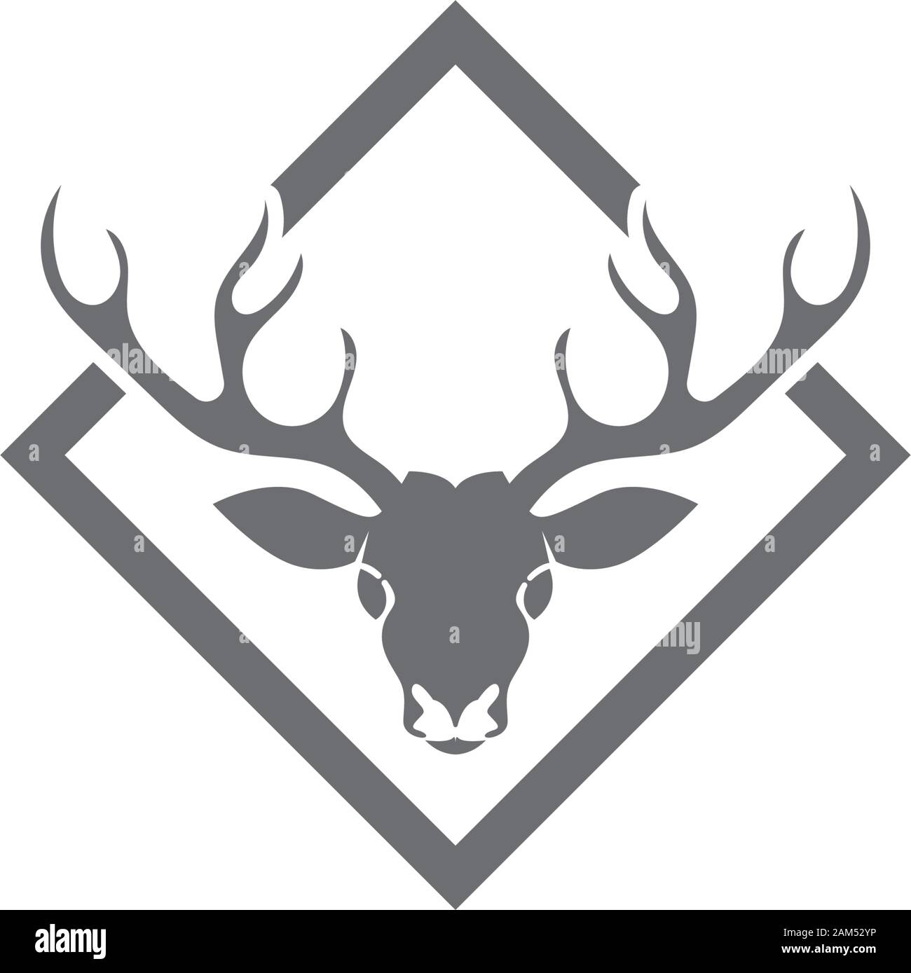 Deer Antler Abbildung: Logo vektor Vorlage Stock Vektor