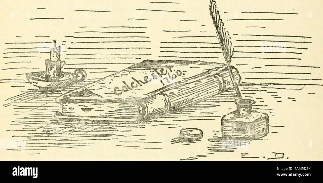 Einige alte historische Wahrzeichen von Virginia und Maryland, in einer Hand beschrieben - Buch für Touristen über den Washington, Alexandria und Mount Vernon elektrische Eisenbahn. Loudoun aber zwei Jahre. George IIwas auf dem britischen Thron und William Pitt war Premierminister. Die Bundesstaaten Ohio, Indiana, Illinois, Kentucky und Tennessee, aber abgelegenen Grafschaften von Virginia inher North Western Gebiet. Gen. Braddock hatte lag in seiner Wüste gravefive Jahre. Benjamin Franklin, erste Postmaster General, war beschäftigt, die Gestaltung des firstcontinental mail Routen. Napoleon Bonaparte und der Herzog von Wellington, le Stockfoto