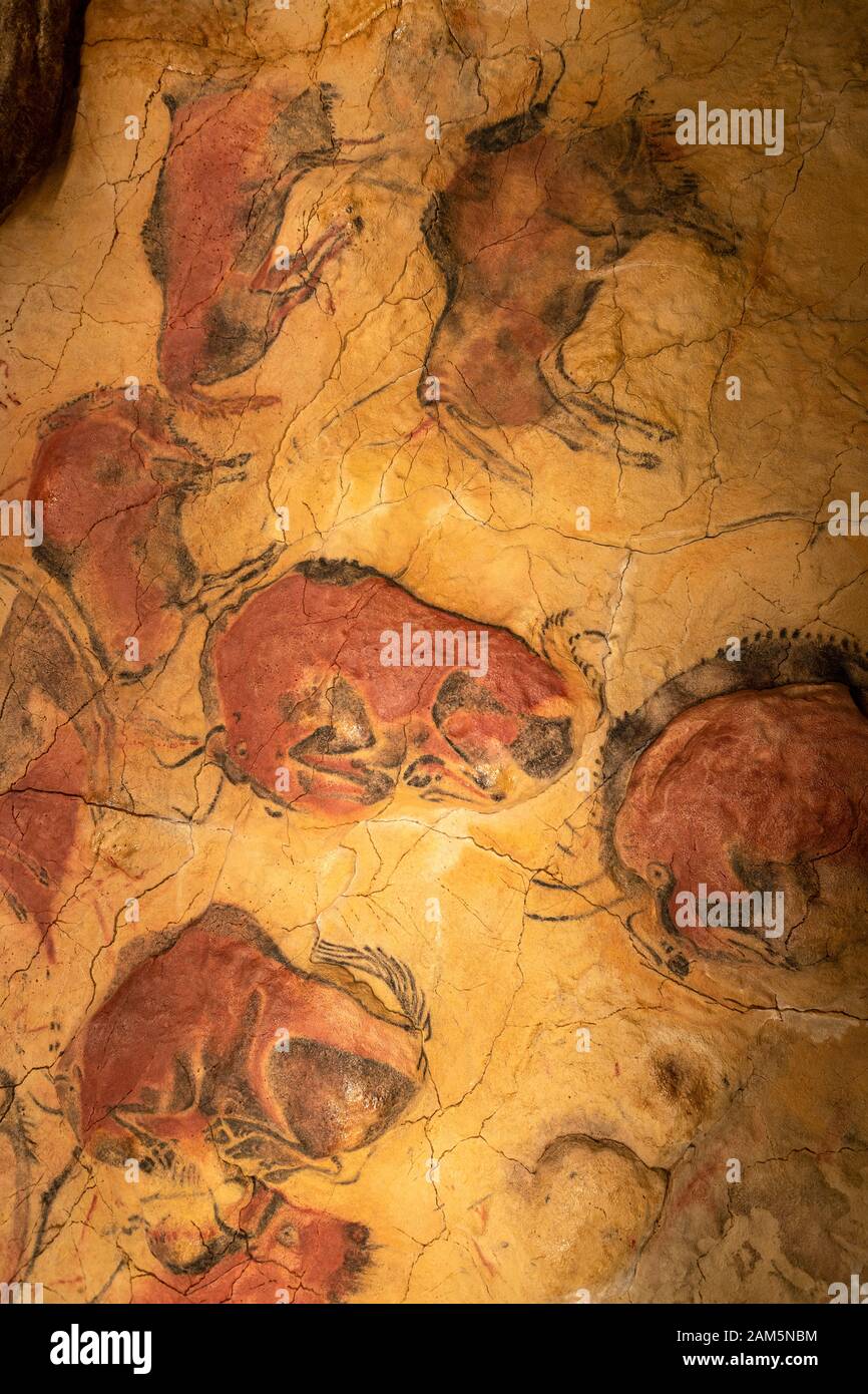 Neocave of Cave of Altamira, Nationalmuseum und Forschungszentrum von Altamira, Santillana del Mar, Kantabrien, Spanien Stockfoto