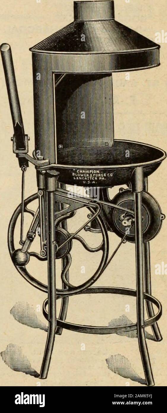 Hardware Merchandising (Januar-Juni 1902). Nr. 86 mit der Hälfte der Motorhaube. (Nr. 85 - Gleiche. mit Schild.) Höhe 30 INS. 30 30 33 33 30 30 Gewicht 350 lbs. 120 130 90 80 65 68 MIT TANK 375 lbs. Nr. 153 - mit der Hälfte der Motorhaube. (Nr. 152 mit Schild.) Nr. 1 schräge hat - unten Kohle, und alle die neuesten Features. Nr. 2 und 83 sind die ideale Schmieden für Kessel, etc. Nr. 86 und 85 empfohlen, FC-Bergleute, Brückenbauer, etc. Nr. 152 und 153 erfüllen die Anforderungen für die Landwirte verwenden oder Licht zu reparieren. LEWIS BROS. £&gt; CO TORONTO: 87 York St. MONTREAL. OTTAWA: 54 Queen St. KANADISCHEN HARD- UND METALL HENRY ROG Stockfoto