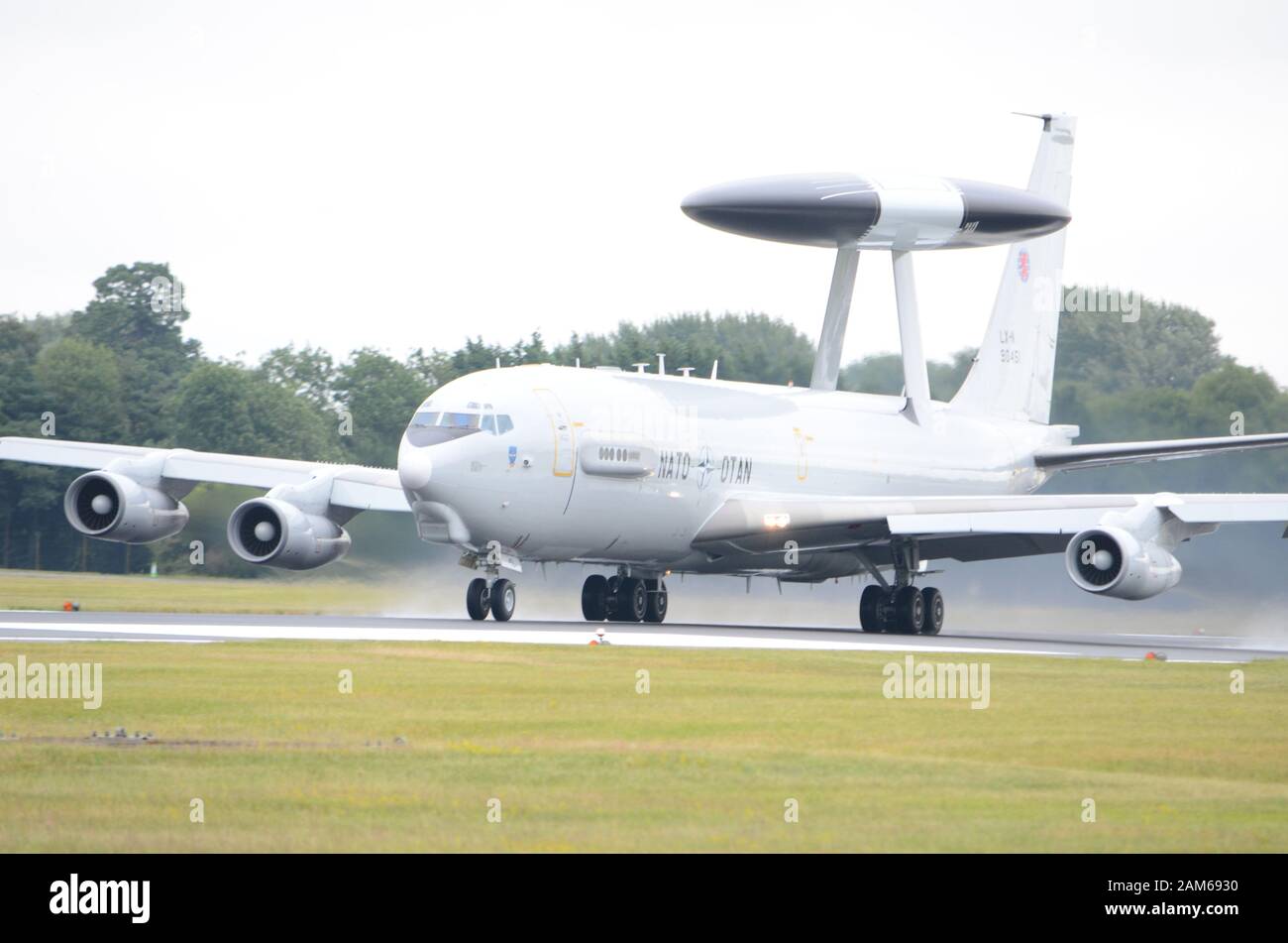 Die Boeing E-4 Sentry, AWACS, militärische Luftgestützte Frühwarnung und Kontrolle von Flugzeugen Stockfoto