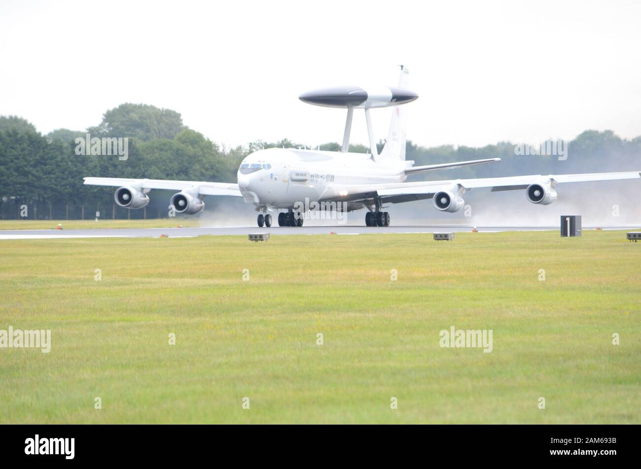 Die Boeing E-4 Sentry, AWACS, militärische Luftgestützte Frühwarnung und Kontrolle von Flugzeugen Stockfoto