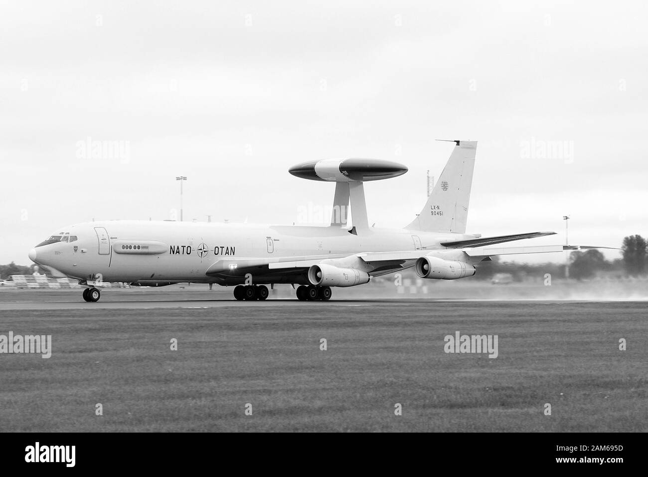 Die Boeing E-4 Sentry, AWACS, militärische Luftgestützte Frühwarnung und Kontrolle von Flugzeugen Stockfoto