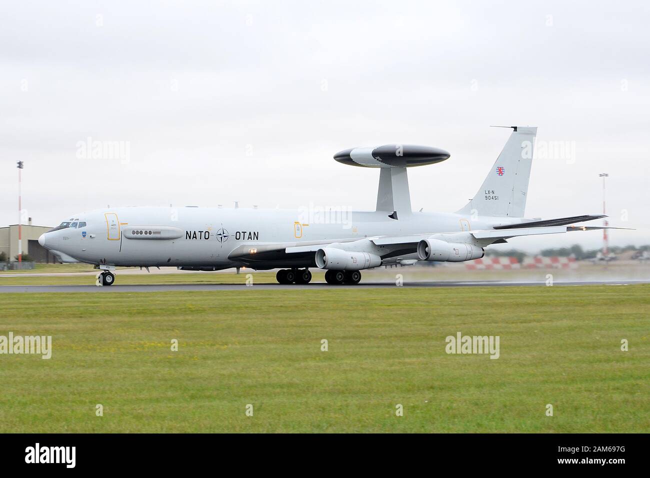 Die Boeing E-4 Sentry, AWACS, militärische Luftgestützte Frühwarnung und Kontrolle von Flugzeugen Stockfoto