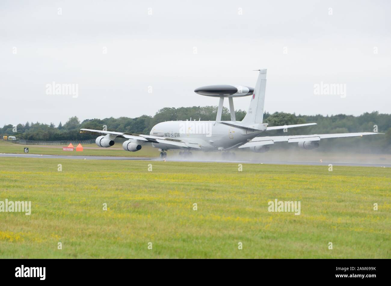 Die Boeing E-4 Sentry, AWACS, militärische Luftgestützte Frühwarnung und Kontrolle von Flugzeugen Stockfoto