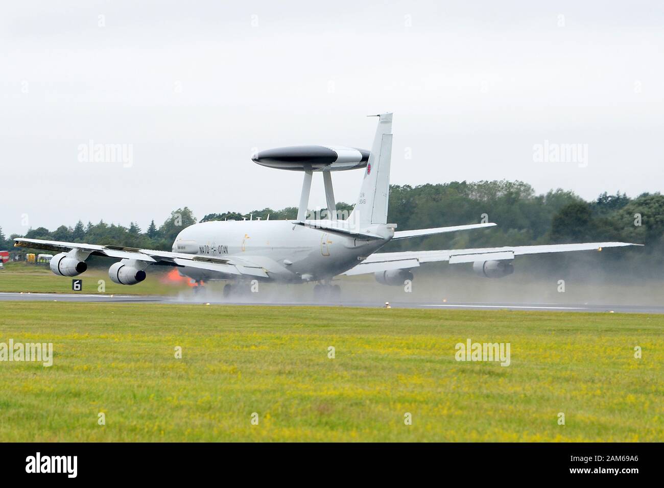 Die Boeing E-4 Sentry, AWACS, militärische Luftgestützte Frühwarnung und Kontrolle von Flugzeugen Stockfoto