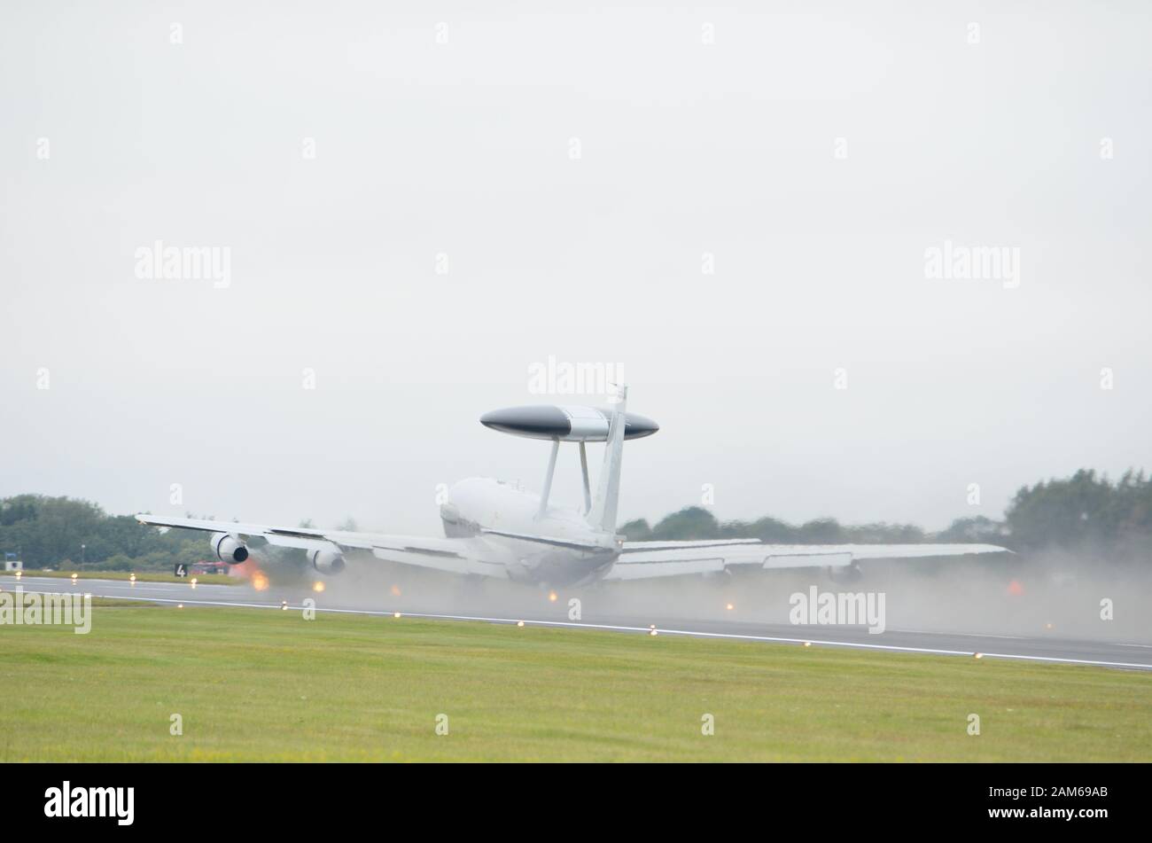 Die Boeing E-4 Sentry, AWACS, militärische Luftgestützte Frühwarnung und Kontrolle von Flugzeugen Stockfoto