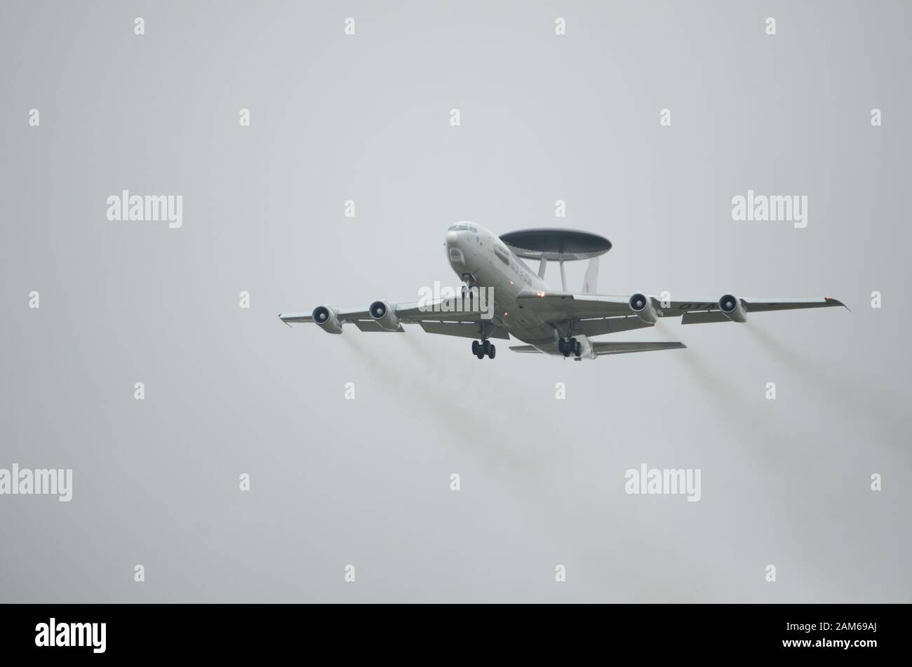 Die Boeing E-4 Sentry, AWACS, militärische Luftgestützte Frühwarnung und Kontrolle von Flugzeugen Stockfoto