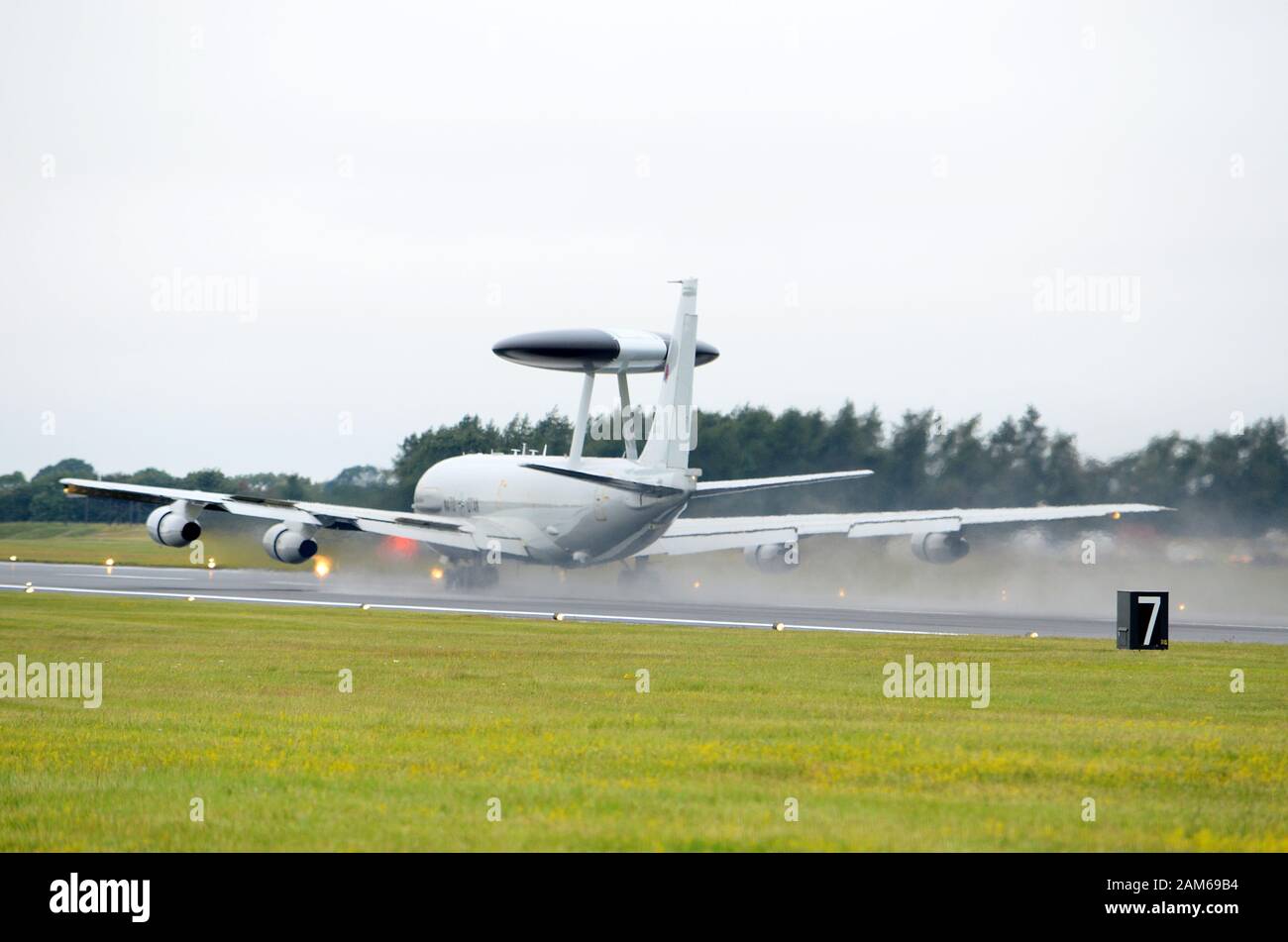 Die Boeing E-4 Sentry, AWACS, militärische Luftgestützte Frühwarnung und Kontrolle von Flugzeugen Stockfoto