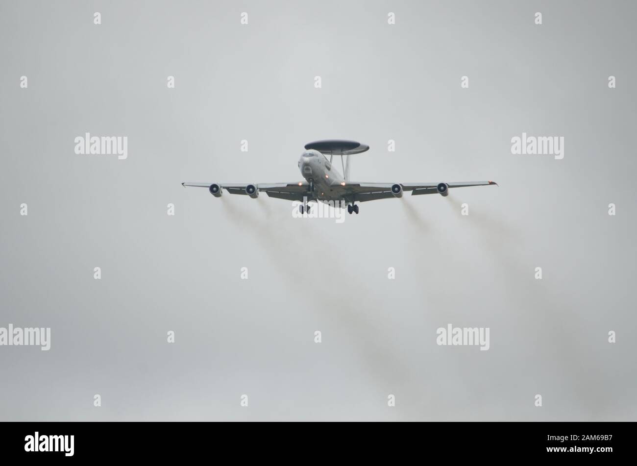 Die Boeing E-4 Sentry, AWACS, militärische Luftgestützte Frühwarnung und Kontrolle von Flugzeugen Stockfoto