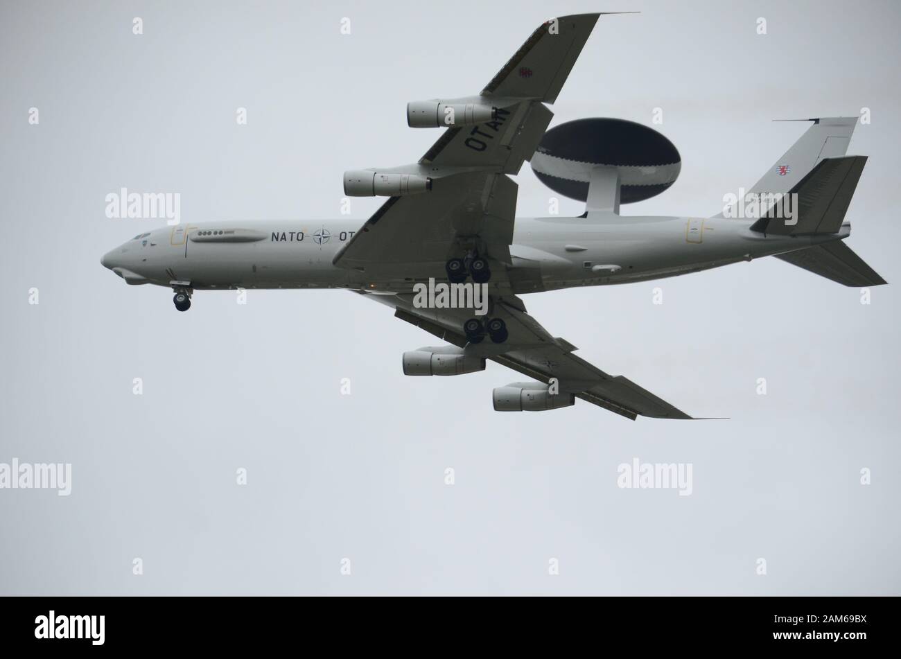 Die Boeing E-4 Sentry, AWACS, militärische Luftgestützte Frühwarnung und Kontrolle von Flugzeugen Stockfoto