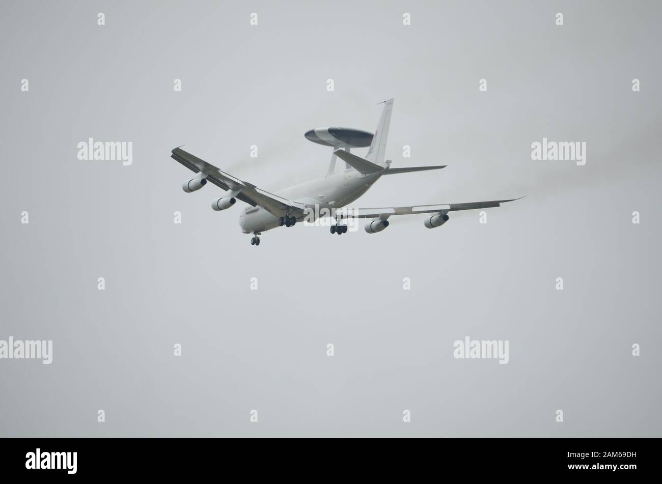 Die Boeing E-4 Sentry, AWACS, militärische Luftgestützte Frühwarnung und Kontrolle von Flugzeugen Stockfoto
