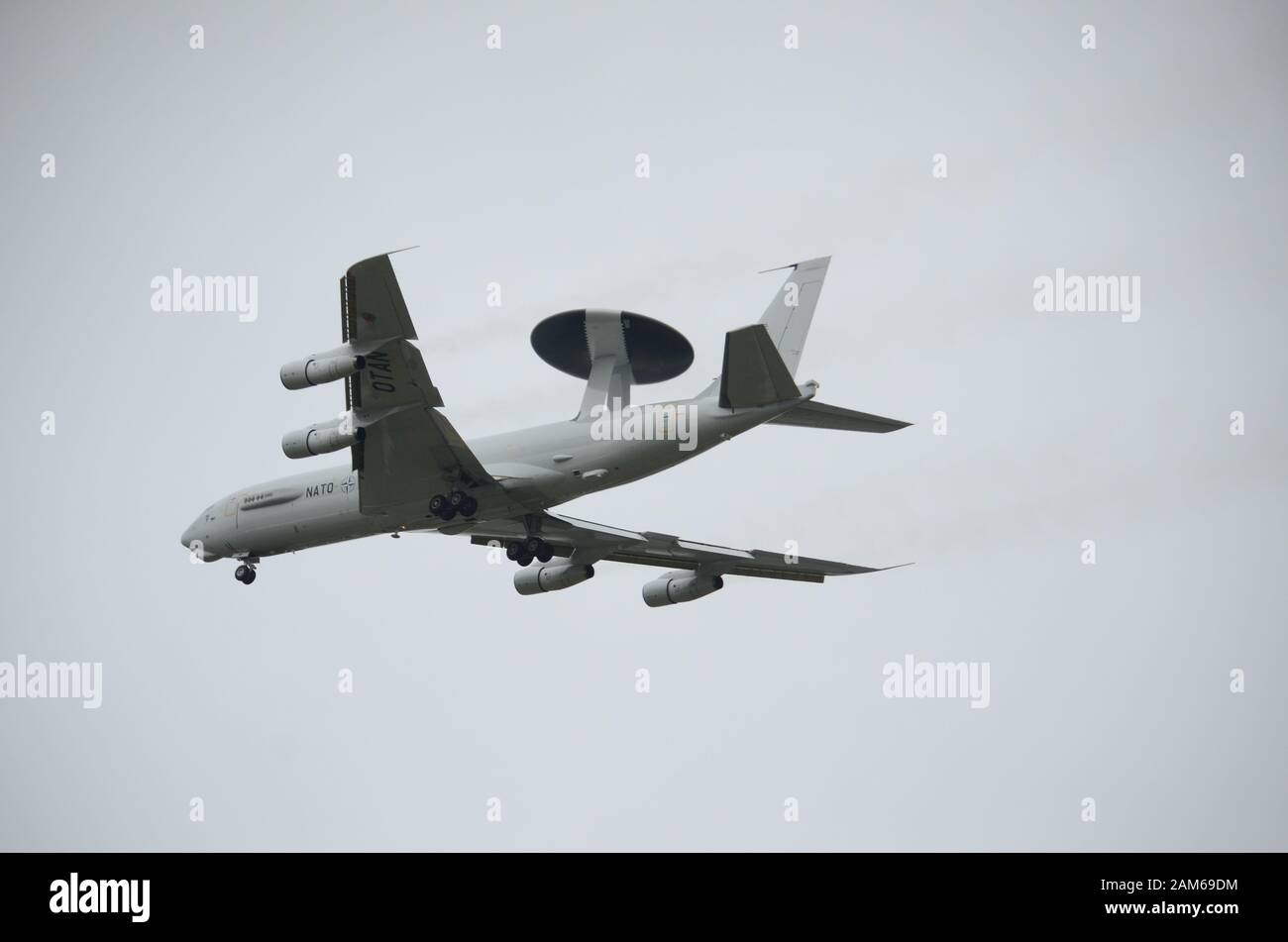 Die Boeing E-4 Sentry, AWACS, militärische Luftgestützte Frühwarnung und Kontrolle von Flugzeugen Stockfoto