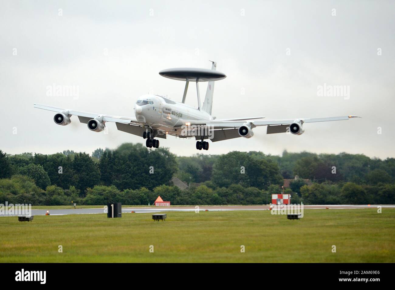 Die Boeing E-4 Sentry, AWACS, militärische Luftgestützte Frühwarnung und Kontrolle von Flugzeugen Stockfoto