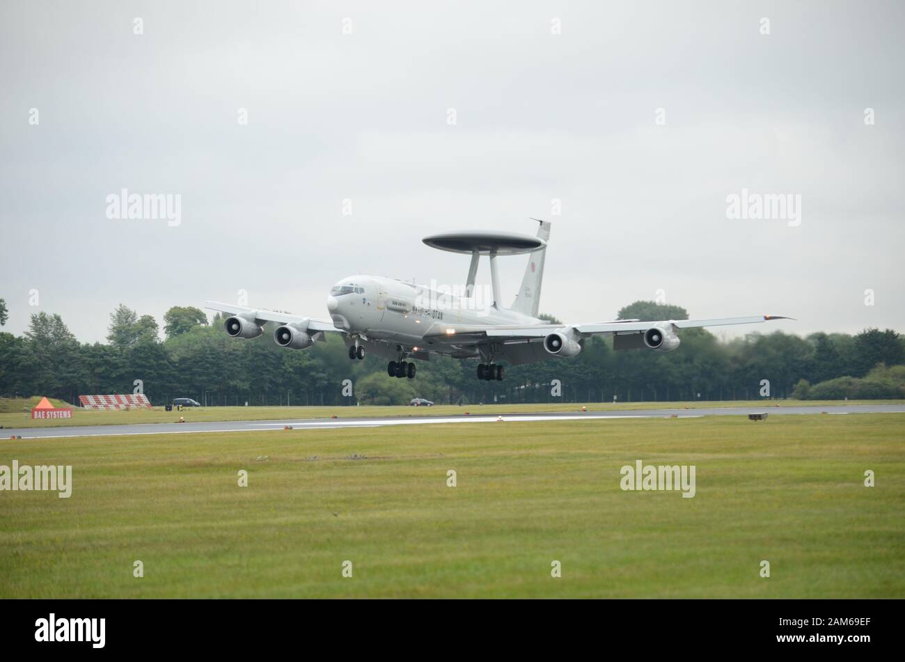 Die Boeing E-4 Sentry, AWACS, militärische Luftgestützte Frühwarnung und Kontrolle von Flugzeugen Stockfoto