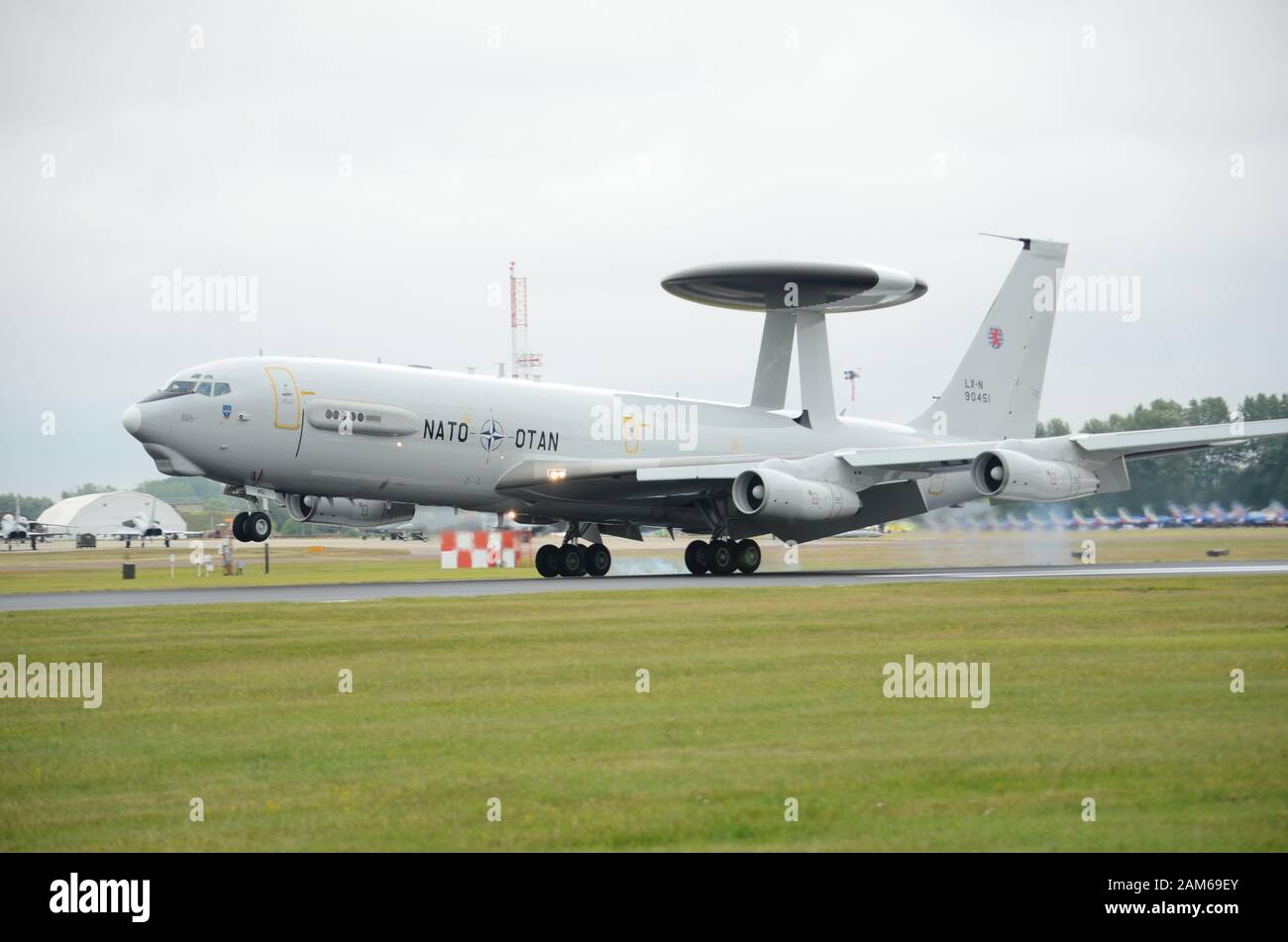 Die Boeing E-4 Sentry, AWACS, militärische Luftgestützte Frühwarnung und Kontrolle von Flugzeugen Stockfoto