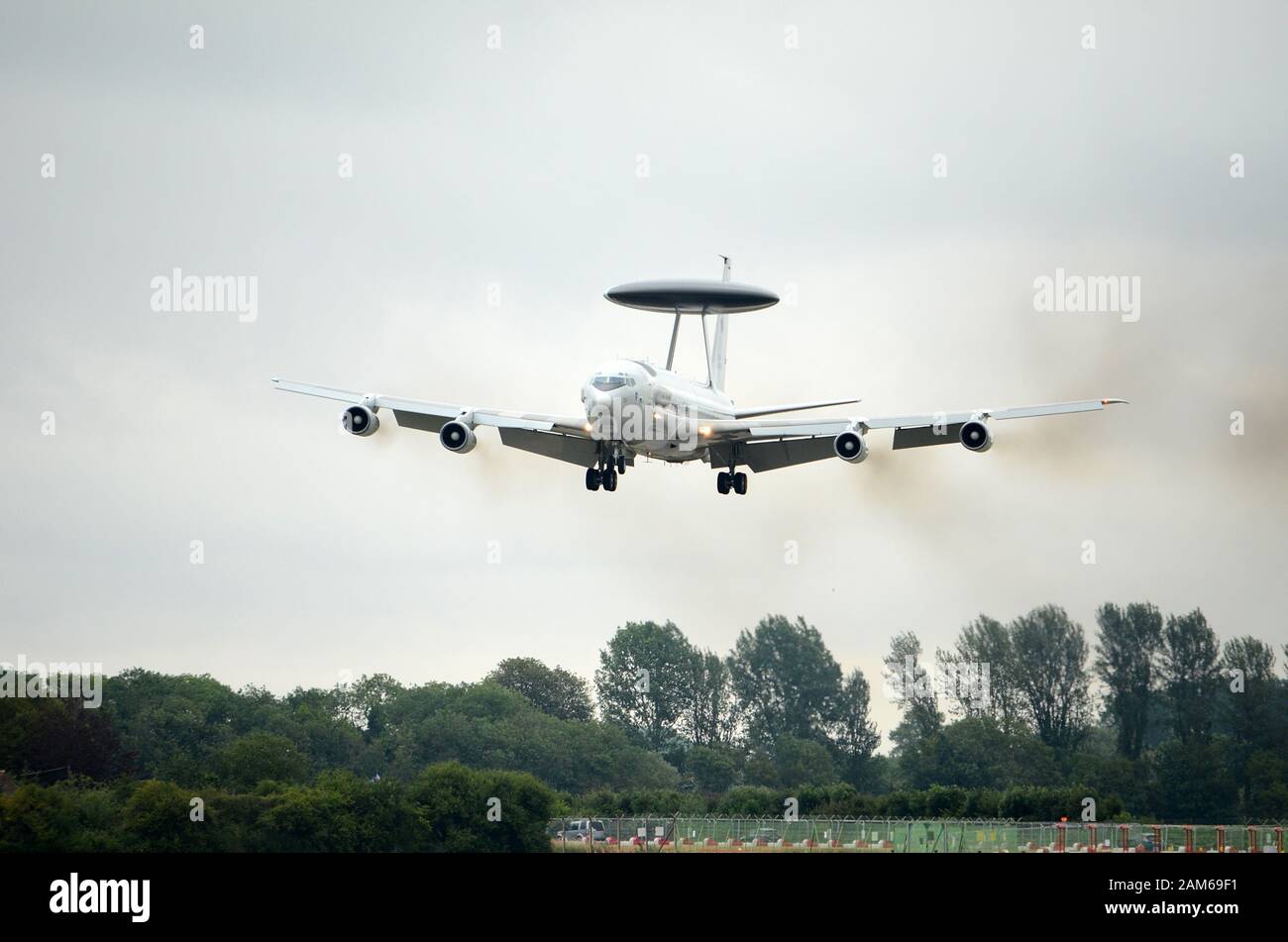 Die Boeing E-4 Sentry, AWACS, militärische Luftgestützte Frühwarnung und Kontrolle von Flugzeugen Stockfoto