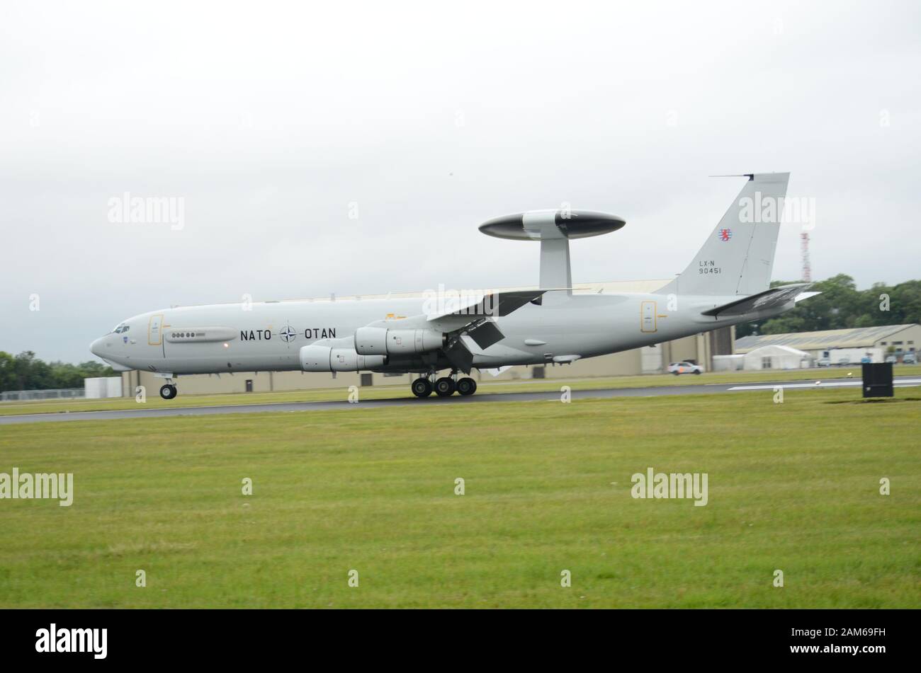 Die Boeing E-4 Sentry, AWACS, militärische Luftgestützte Frühwarnung und Kontrolle von Flugzeugen Stockfoto