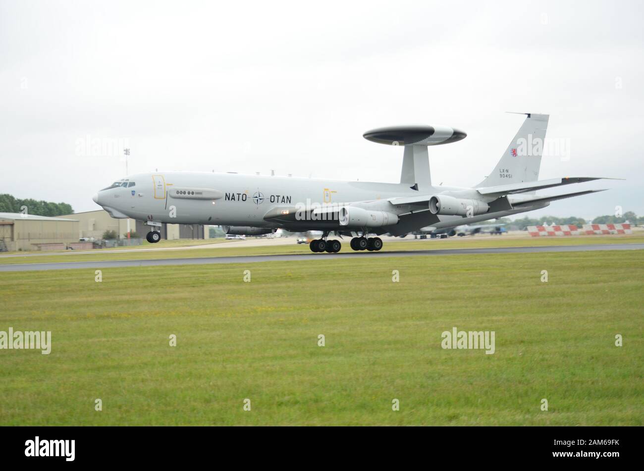 Die Boeing E-4 Sentry, AWACS, militärische Luftgestützte Frühwarnung und Kontrolle von Flugzeugen Stockfoto