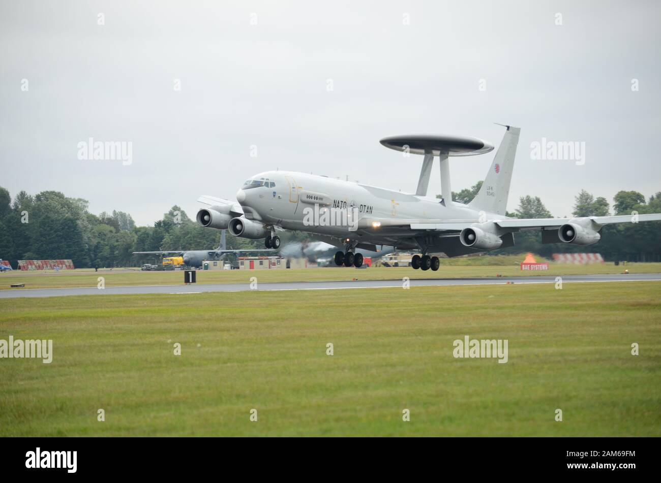 Die Boeing E-4 Sentry, AWACS, militärische Luftgestützte Frühwarnung und Kontrolle von Flugzeugen Stockfoto