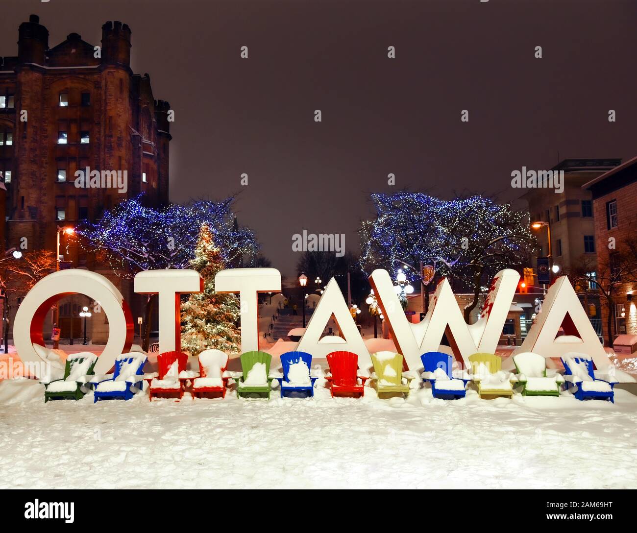 Byward Market in Ottawa in der Nacht Stockfoto