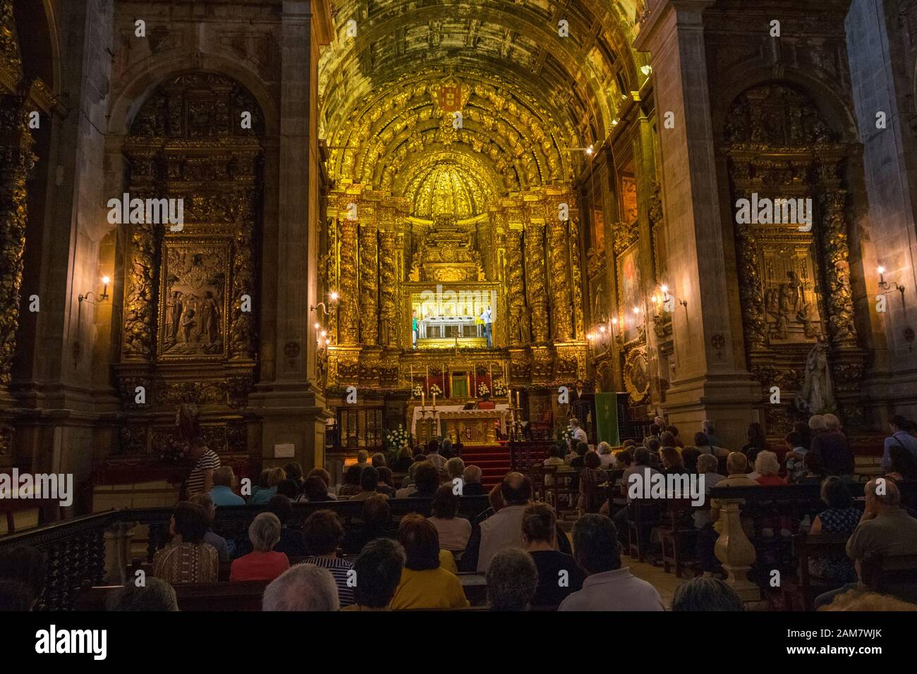 Mosteiro de Santa Clara-a-Nova in Coimbra Portugal Stockfoto