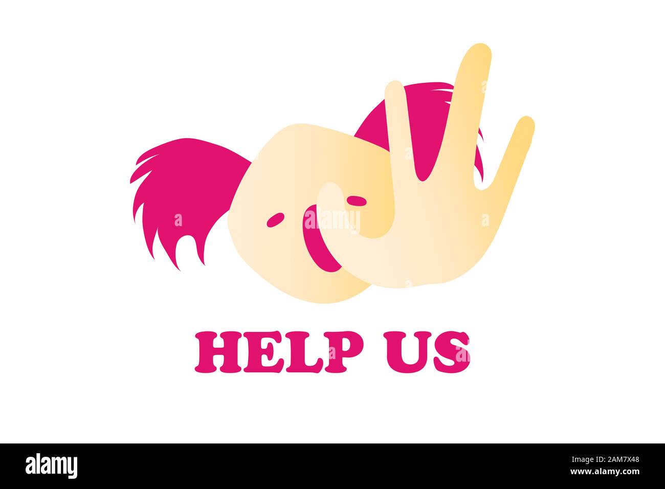 Koala bitten uns um Hilfe zu beten für Australien Stock Vektor