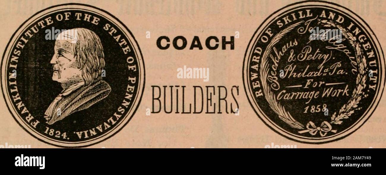 McElroy's Philadelphia City Verzeichnis. WACONS, BRAYS * KARREN, Nr. 338, 340 & 342 North Front St., wetten. Wein und Callowhill Sts., Philadelphia. Sie ständig zur Hand haben, und deren Agenturen, PLANTERS 35 WAGOSfS zu Straße. • Südlichen Bestellungen unverzüglich an. JOHN BEGGS. P. S. Rowland 48 anzeigen. BEGKHAUS, ALLGAIER & Co. Würde respektvoll die Aufmerksamkeit der Öffentlichkeit auf ihre umfangreiche Manufaktur einladen. Erste-Klasse Wagen jeder Art, die unter die besondere Oberaufsicht über die Eigentümer. Manufaktur und WAREROOMS, 1204 Frankford Avenue, ab. Girard Avenue, Philadelphia. Stockfoto