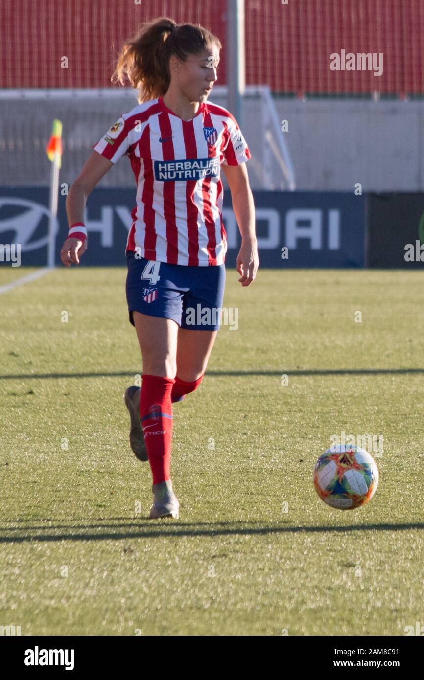 Madrid, Spanien. Januar 2020. Aleixandri whit den Ball.während der Partie zwischen Atlético de Madrid Female und Sporting de Huelva Female während des 7. Spiels der italienischen Serie A im Stadio Olimpico. Lazio schlug Napoli mit 1:0 zum 1. (Foto von Jorge Gonzalez/Pacific Press) Credit: Pacific Press Agency/Alamy Live News Stockfoto