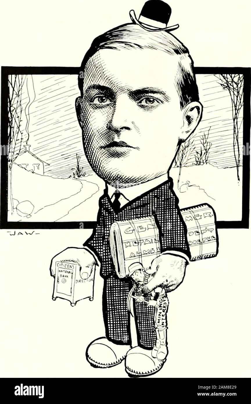 Eine Galerie Mit Stiftskizzen In Schwarzweiß Von "Cincinnatians As We See  'Em" . Conrad Dietz Boss Waschmaschinenfirma. W. L. Doepke The Alms .V  Doepke Conipaii Stockfotografie - Alamy